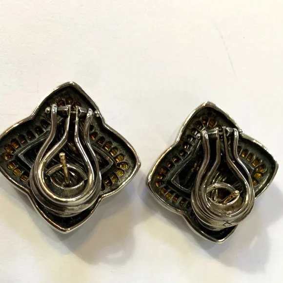 DAVID YURMAN Quatrefoil Earrings in Sterling Silver and 18K Yellow - Picture 16 of 16